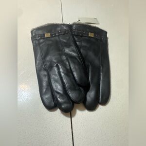 (Gift over $80) Paco Rabanne Black Leather unisex Gloves - NWT